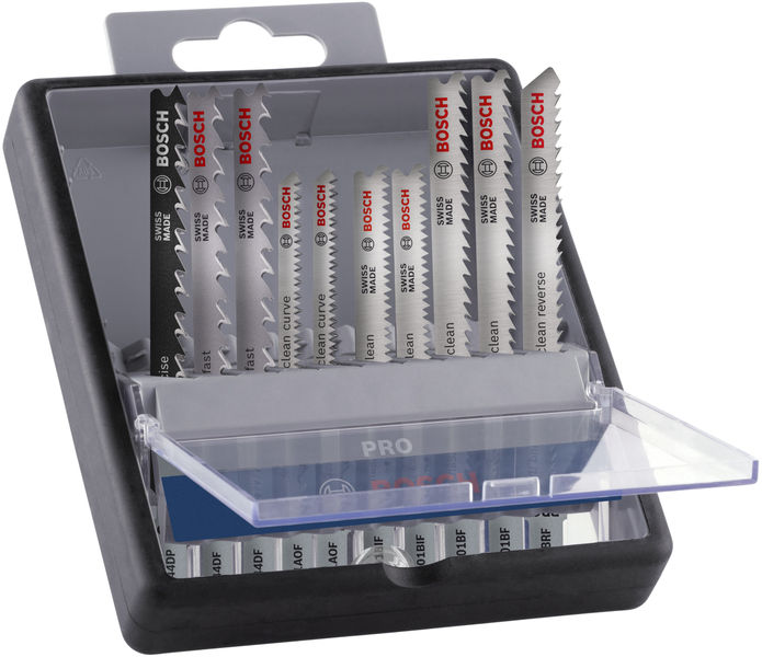 BOSCH PRO Hardwood and Laminate Stichsägeblatt Set, 83 mm, 10-tlg. BOSCH PRO Hardwood and Laminate Stichsägeblatt Set, 83 mm, 10-tlg.