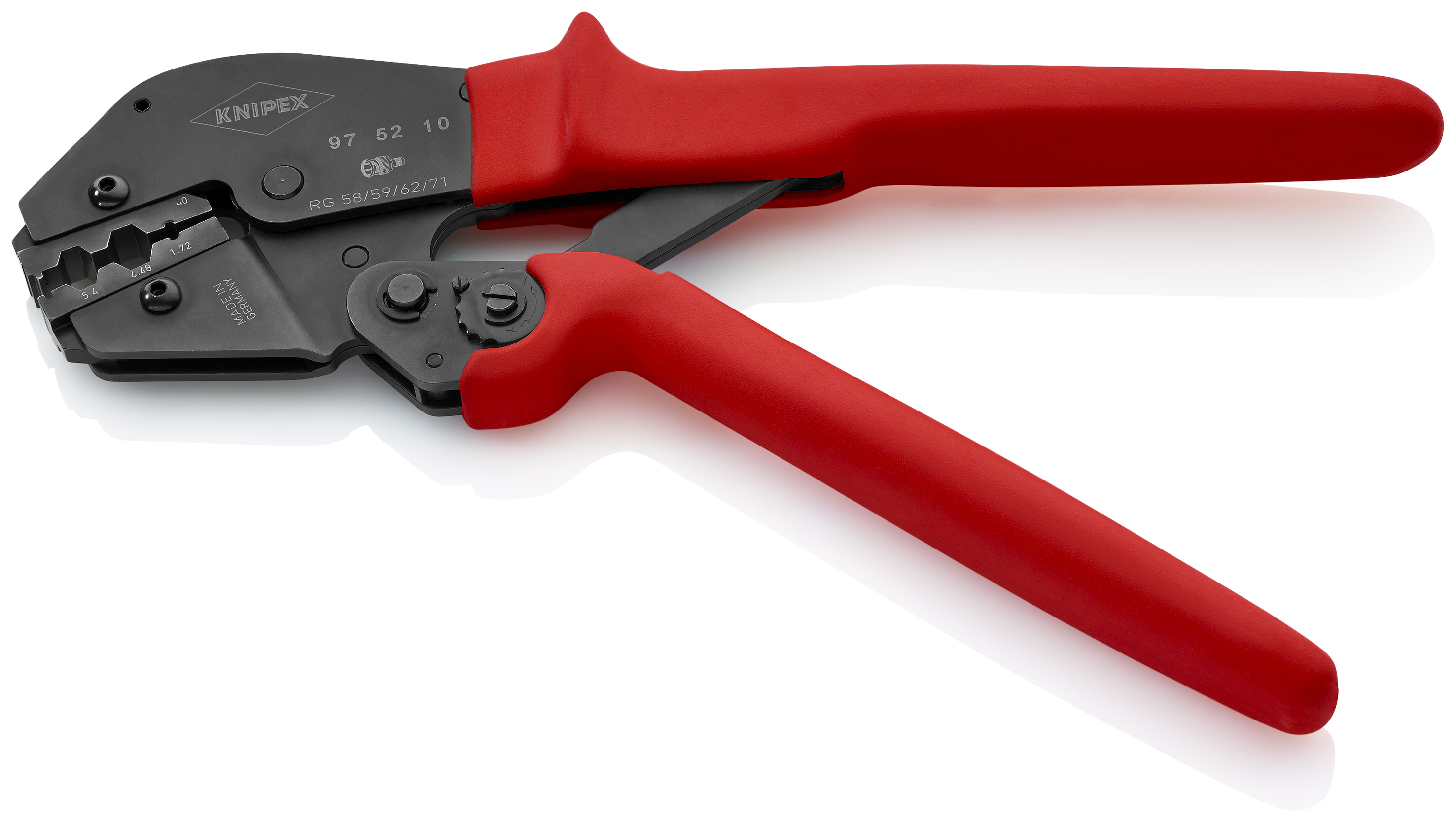 KNIPEX KNIPEX 97 52 10 Crimpzange auch für Zweihandbedienung 250 mm brüniert mit rutschhemmenden Kunststoff-Hüllen brüniert KNIPEX KNIPEX 97 52 10 Crimpzange auch für Zweihandbedienung 250 mm brüniert mit rutschhemmenden Kunststoff-Hüllen brüniert
