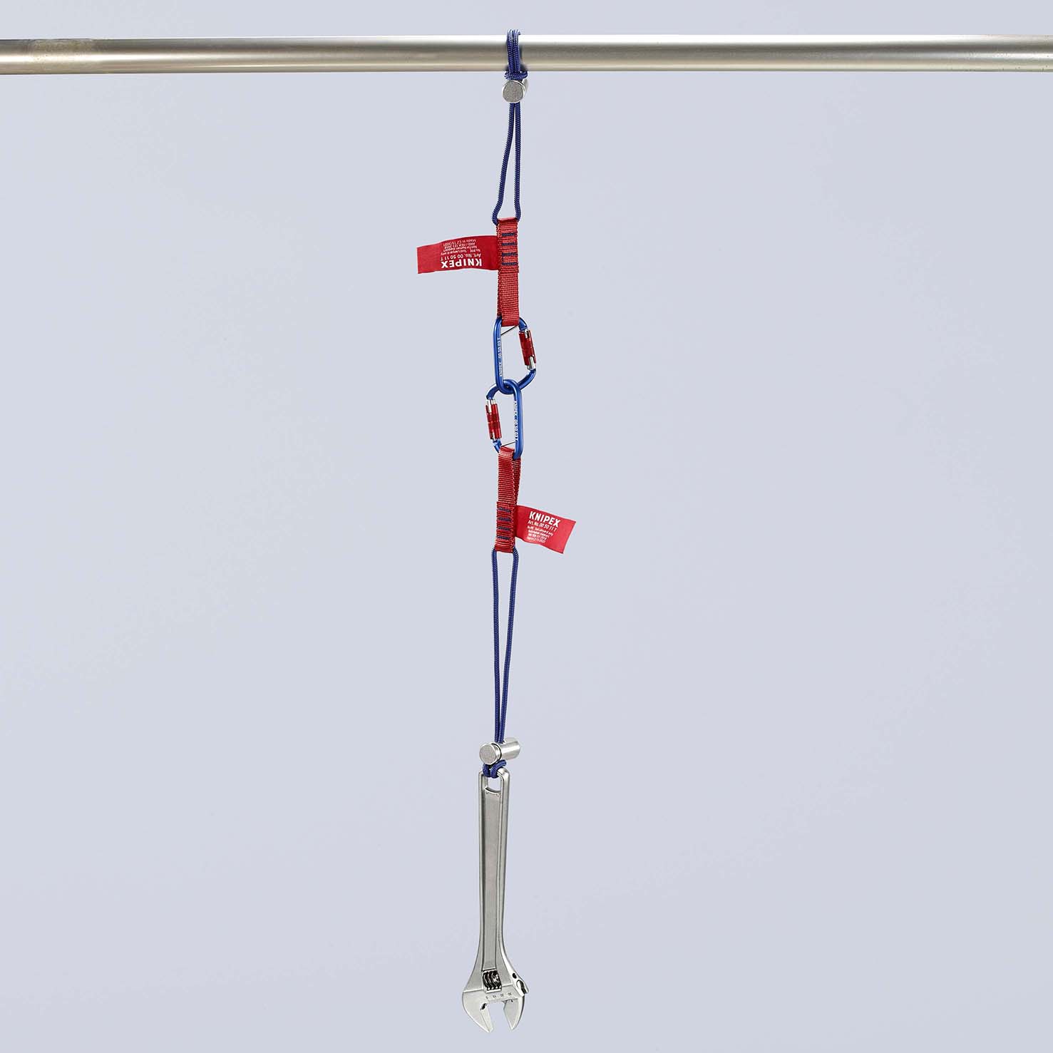 KNIPEX KNIPEX 00 50 13 T BK Adapterschlaufen mit fixiertem Materialkarabiner Zur Werkzeug-Absturzsicherung 186 mm