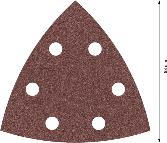 BOSCH PRO F460 Schleifblatt, 93 x 93 mm; G60, 5-tlg.