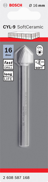 BOSCH Fliesenbohrer CYL-9 Ceramic, 16 x 90 mm BOSCH Fliesenbohrer CYL-9 Ceramic, 16 x 90 mm