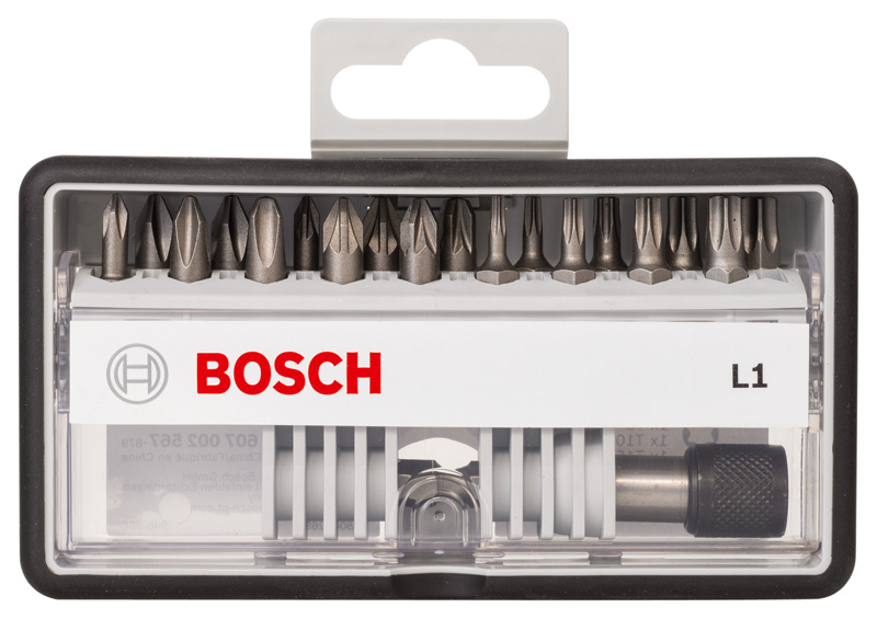 BOSCH 18+1-tlg. Schrauberbit-Set, Robust Line, L PH/PZ/T, Extra Hard-Ausführung BOSCH 18+1-tlg. Schrauberbit-Set, Robust Line, L PH/PZ/T, Extra Hard-Ausführung