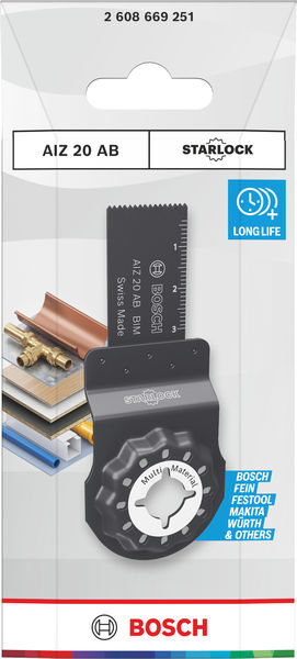 BOSCH AIZ 20 AB Multi Material Tauchsägeblatt, Starlock, 20 x 30 mm