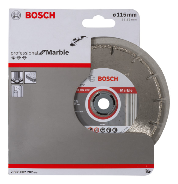 BOSCH Diamanttrennscheibe Standard for Marble, 115 x 22,23 x 2,2 x 3 mm