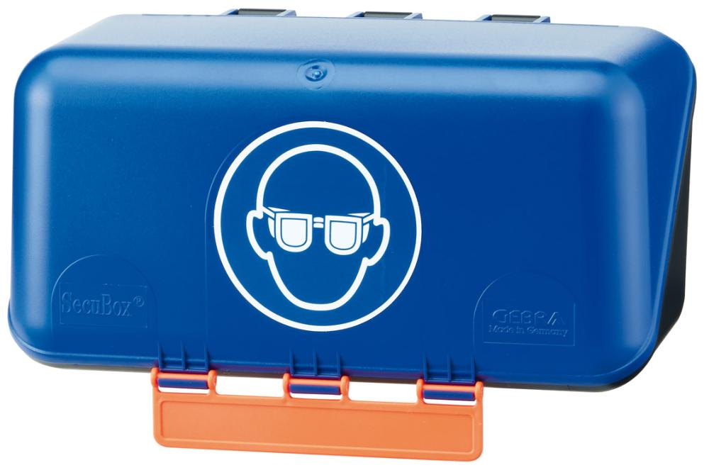 GEBRA Aufb.Box SECU Mini Standard, f. Augenschutz, blau