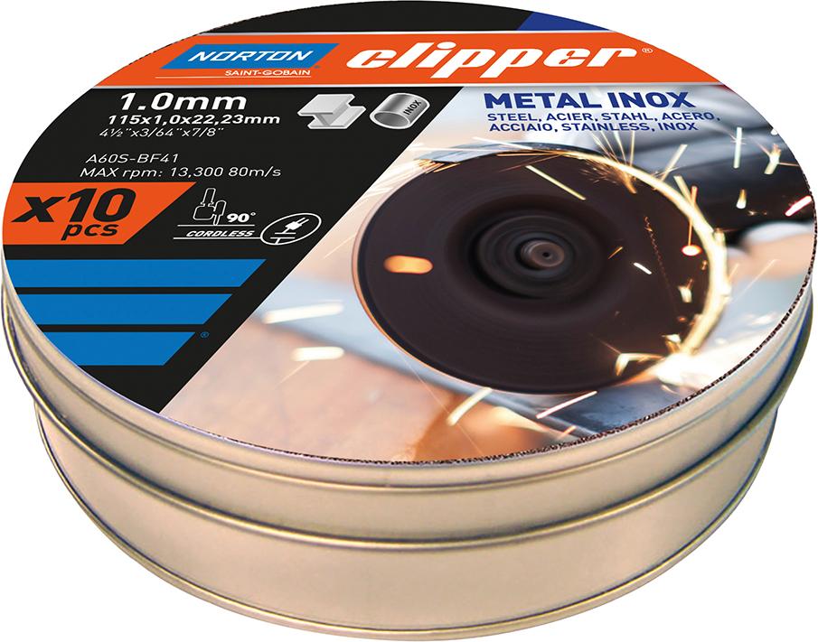 CLIPPER Trennscheibe Metall-Inox 10x A60S-115x1.0x22.23 CLIPPER Trennscheibe Metall-Inox 10x A60S-115x1.0x22.23