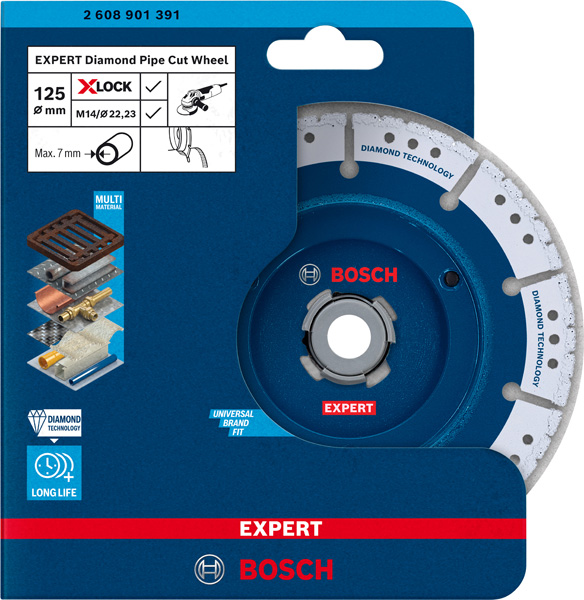 BOSCH EXPERT Diamant Pipe Cut Trennscheibe, X-LOCK, 125x22,23 mm BOSCH EXPERT Diamant Pipe Cut Trennscheibe, X-LOCK, 125x22,23 mm