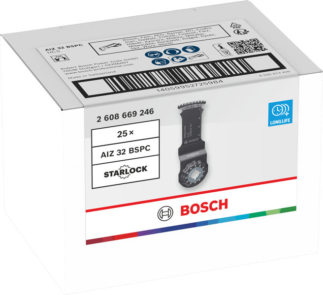 BOSCH AIZ 32 BSPC Holz Tauchsägeblatt, Starlock, 32 x 50 mm, TU25