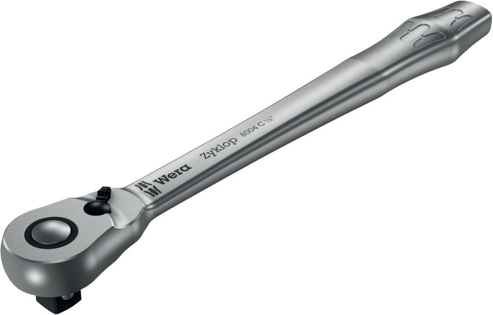WERA 8004 C Zyklop Metal-Knarre mit Umschalthebel mit 1/2"-Antrieb