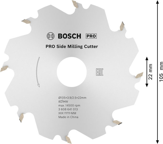 BOSCH Blattschneider, 8, 22 mm, 4 mm