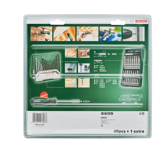 BOSCH 25+15+1 Mini-X-Line Sets plus Griff