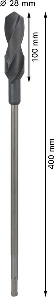BOSCH PRO Wood HSS Installationsbohrer, 28 x 100 x 400 mm, SDS plus