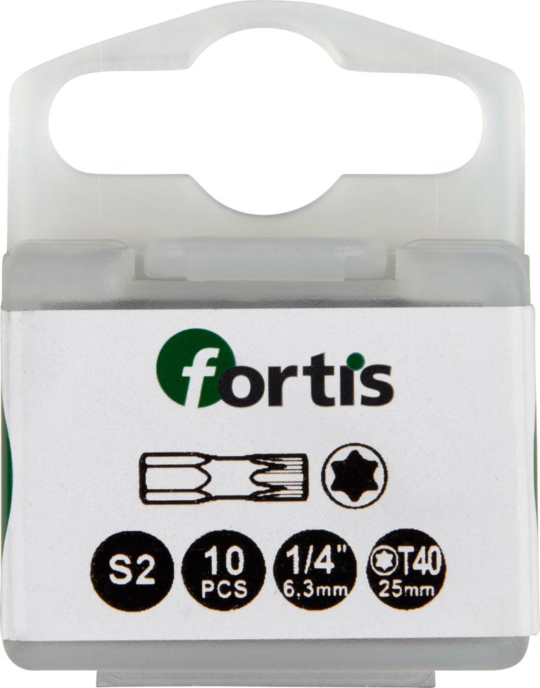 FORTIS Bit-Set DIN3126C6,3 10 x T40x25mm mit Torsionszone FORTIS Bit-Set DIN3126C6,3 10 x T40x25mm mit Torsionszone