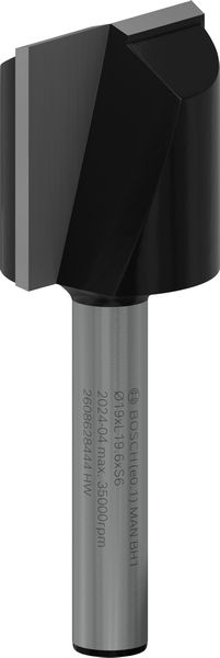 BOSCH PRO Nutfräser, zweischneidig, Ø 19 x L 19,6, Schaft 6 mm