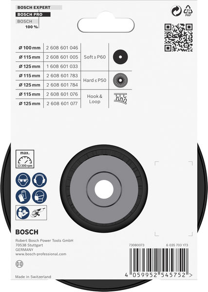 BOSCH PRO Stützteller hart, 115 mm, M14