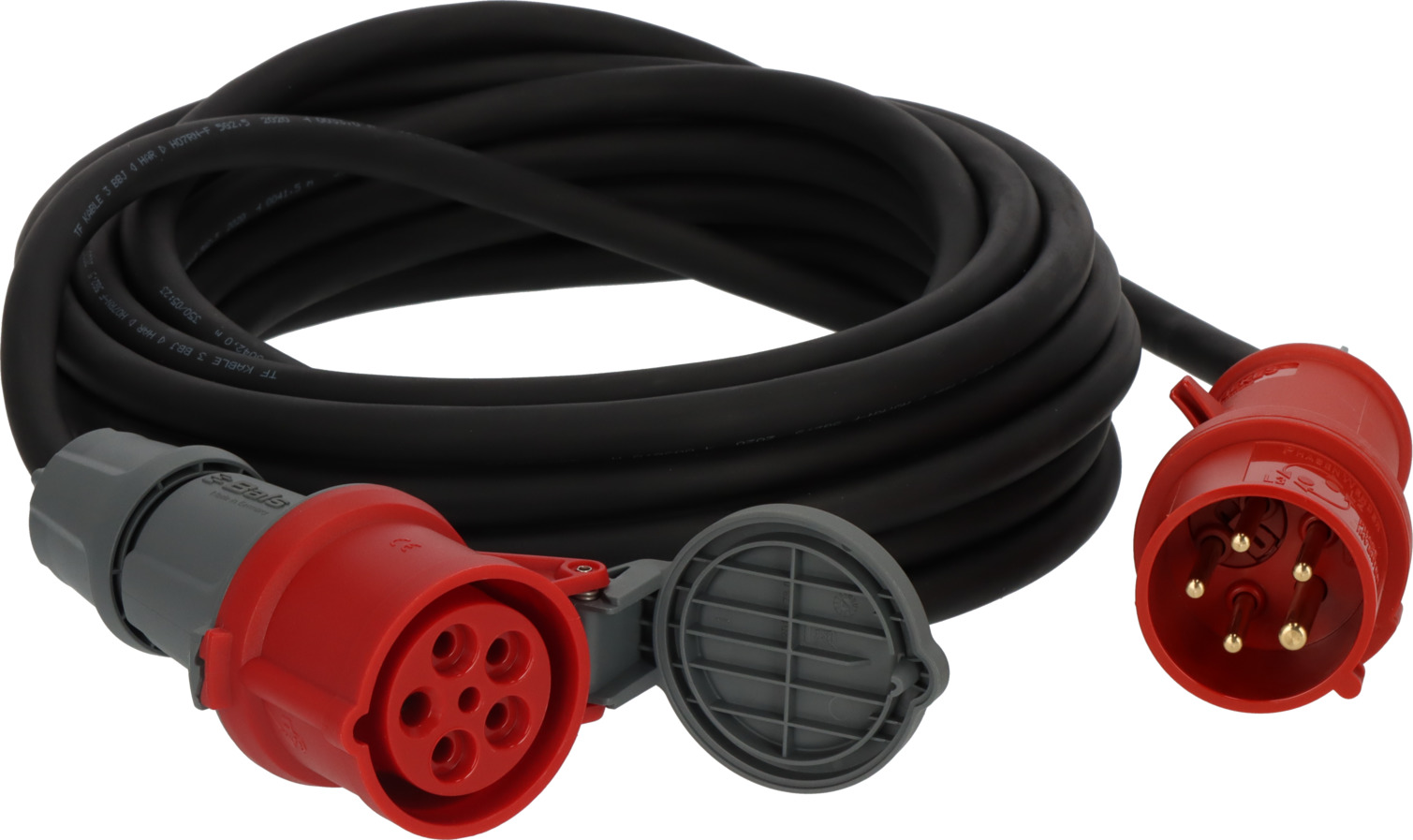 BRENNENSTUHL CEE Verlängerungskabel IP44 mit Phasenwender 10m schwarz H07RN-F 5G2,5 CEE 400V/16A