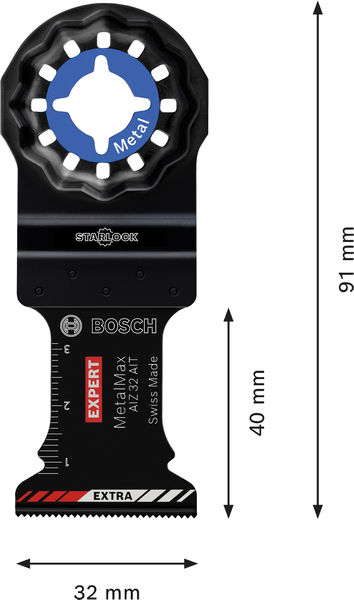 BOSCH EXPERT AIZ 32 AIT MetalMax Tauchsägeblatt, 32 x 40 mm BOSCH EXPERT AIZ 32 AIT MetalMax Tauchsägeblatt, 32 x 40 mm