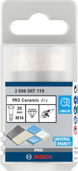 BOSCH PRO Ceramic Trockenbohrkrone, 30 x 35 x 14 mm BOSCH PRO Ceramic Trockenbohrkrone, 30 x 35 x 14 mm