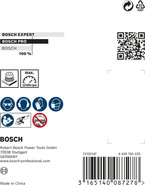 BOSCH PRO Stainless Steel clean Topfbürste, 65 x 0,3 mm, Gewinde BOSCH PRO Stainless Steel clean Topfbürste, 65 x 0,3 mm, Gewinde