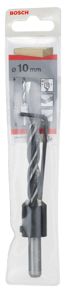 BOSCH Holzspiralbohrer mit 90°-Senker, 10 mm, 20 mm BOSCH Holzspiralbohrer mit 90°-Senker, 10 mm, 20 mm