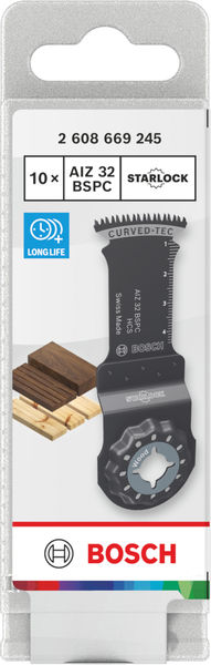 BOSCH AIZ 32 BSPC Holz Tauchsägeblatt, Starlock, 32 x 50 mm, 10-tlg. BOSCH AIZ 32 BSPC Holz Tauchsägeblatt, Starlock, 32 x 50 mm, 10-tlg.