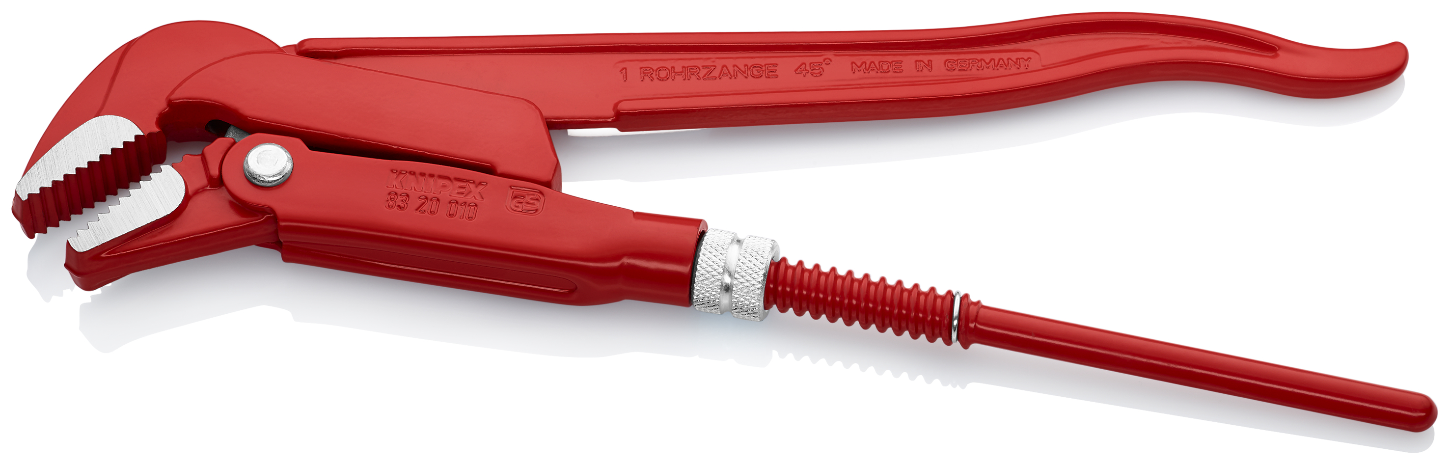 KNIPEX KNIPEX 83 20 010 Rohrzange 45° 320 mm rot pulverbeschichtet