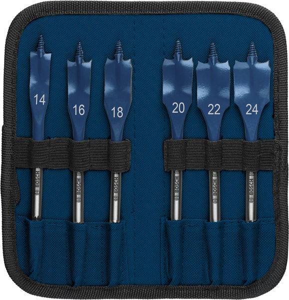 BOSCH EXPERT Self Cut Speed Flachfräsbohrer-Set, 14/16/18/20/22/25/24/32, 6?tlg.