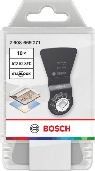 BOSCH ATZ 52 SFC Multi Material Tauchsägeblatt, Starlock, 52 x 40 mm, 10-tlg.