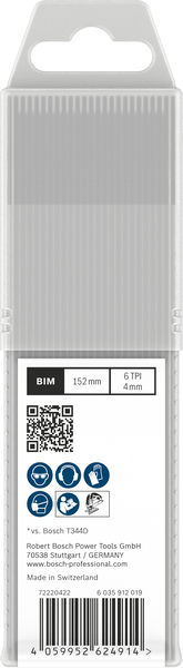 BOSCH PRO Hardwood fast T344DF Stichsägeblatt, 152 mm, 25-tlg. BOSCH PRO Hardwood fast T344DF Stichsägeblatt, 152 mm, 25-tlg.