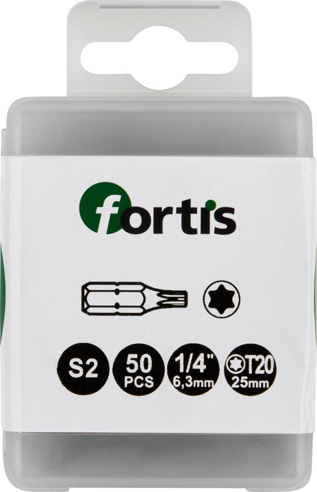 FORTIS Bit zähhart 1/4" DIN3126 C6,3 T20x25mm 50er Pack