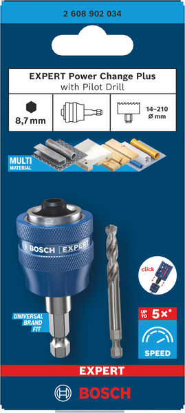 BOSCH EXPERT Power Change Plus Aufnahme m. Vorb., HEX Sch. 8,7mm, HSS-G, 7,15x45x85mm BOSCH EXPERT Power Change Plus Aufnahme m. Vorb., HEX Sch. 8,7mm, HSS-G, 7,15x45x85mm