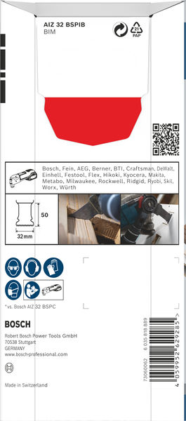 BOSCH PRO AIZ 32 BSPIB Blatt für Multifunktionswerkzeuge, 32 x 50 mm, 5-tlg. BOSCH PRO AIZ 32 BSPIB Blatt für Multifunktionswerkzeuge, 32 x 50 mm, 5-tlg.