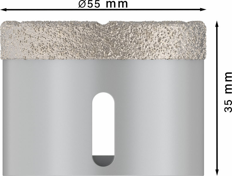 BOSCH PRO Ceramic dry Trockenbohrkrone, 55 x 35 mm, X-Lock