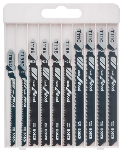 BOSCH 10-tlg. Stichsägeblatt-Set Basic for Wood BOSCH 10-tlg. Stichsägeblatt-Set Basic for Wood