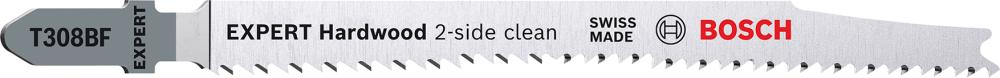 BOSCH EXPERT ‘Hardwood 2-side clean’ T 308 BF Stichsägeblatt, 5 Stück BOSCH EXPERT ‘Hardwood 2-side clean’ T 308 BF Stichsägeblatt, 5 Stück