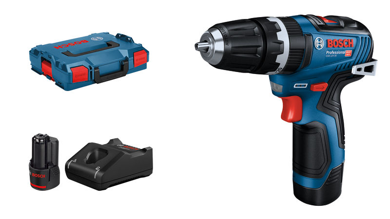BOSCH Akku-Schlagbohrschrauber GSB 12V-35, 2 x Akku GBA 12V 3.0Ah in L-BOXX BOSCH Akku-Schlagbohrschrauber GSB 12V-35, 2 x Akku GBA 12V 3.0Ah in L-BOXX