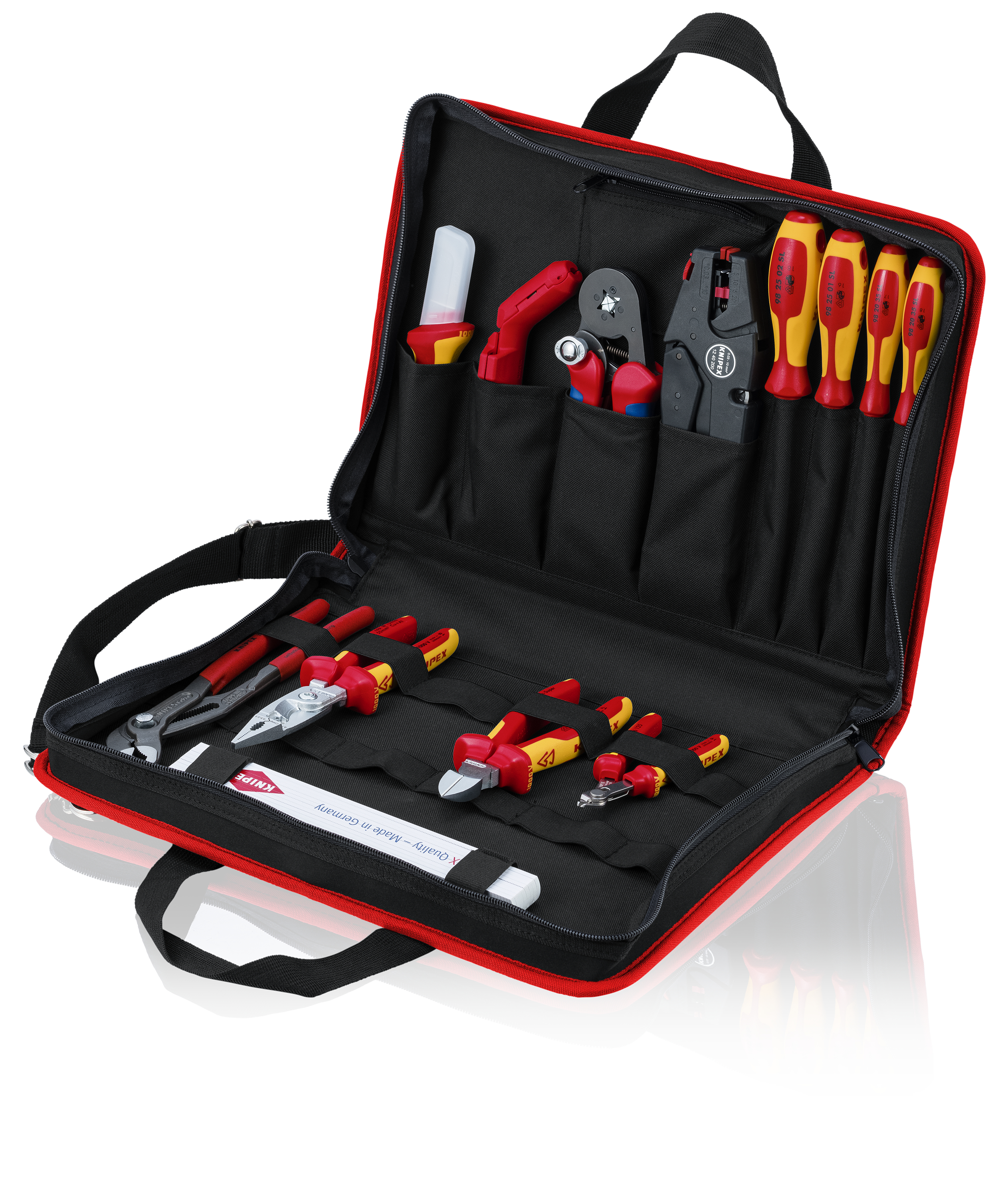 KNIPEX KNIPEX 00 21 11 Werkzeugtasche "Kompakt" Elektro 14-teilig 290 mm KNIPEX KNIPEX 00 21 11 Werkzeugtasche "Kompakt" Elektro 14-teilig 290 mm