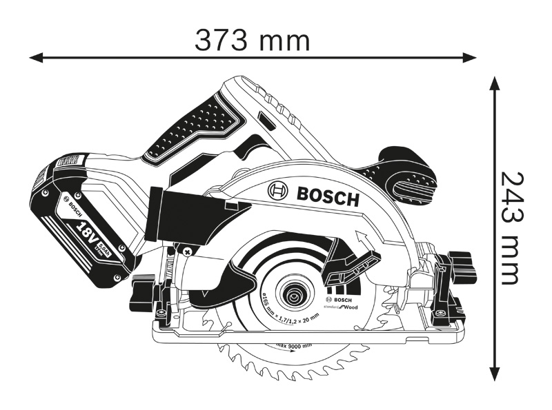 BOSCH Akku-Kreissäge GKS 18V-57 G, mit 2x 4,0 Ah Li-Ion Akku, in L-BOXX BOSCH Akku-Kreissäge GKS 18V-57 G, mit 2x 4,0 Ah Li-Ion Akku, in L-BOXX