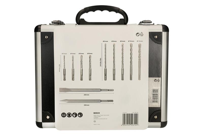 BOSCH 11-tlg. Meißel- und Hammerbohrer-Set SDS plus-3, 5-12 mm