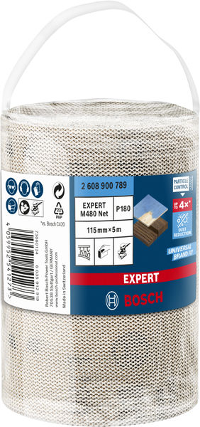 BOSCH EXPERT M480 Schleifnetzrolle, 115x5000mm, K180 BOSCH EXPERT M480 Schleifnetzrolle, 115x5000mm, K180
