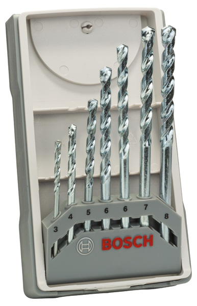 BOSCH 7-tlg. CYL-1 Mauerwerkbohrer-Set, 3/4/5/6/6/7/8 mm BOSCH 7-tlg. CYL-1 Mauerwerkbohrer-Set, 3/4/5/6/6/7/8 mm