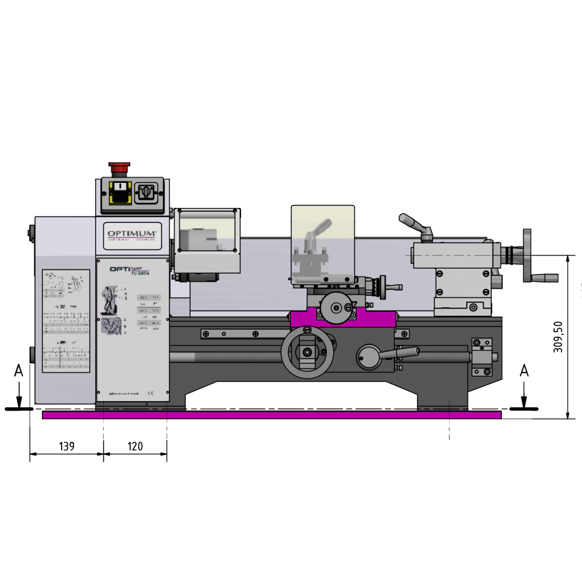 STÜRMER Drehmaschine Optimum OPTIturn TU 2406V STÜRMER Drehmaschine Optimum OPTIturn TU 2406V