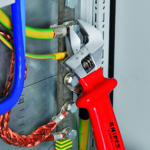 KNIPEX KNIPEX 98 07 250 Rollgabelschlüssel 260 mm verchromt tauchisoliert