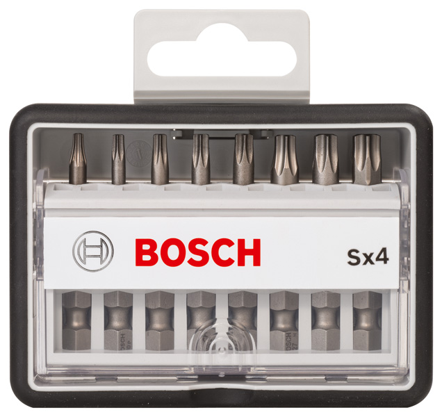 BOSCH 8-tlg. Schrauberbit-Set, Robust Line, Sx T, Extra Hard-Ausführung BOSCH 8-tlg. Schrauberbit-Set, Robust Line, Sx T, Extra Hard-Ausführung