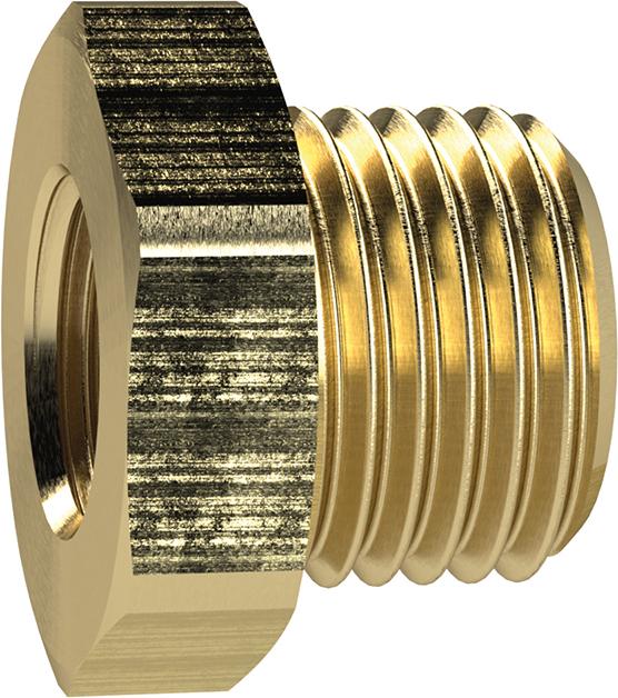 RIEGLER Reduziernippel AG 1/4" IG 1/8" Messing, kurz