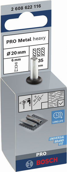 BOSCH PRO Metal heavy Pinselbürste, gerader Schaft, 19 x 0,35 mm