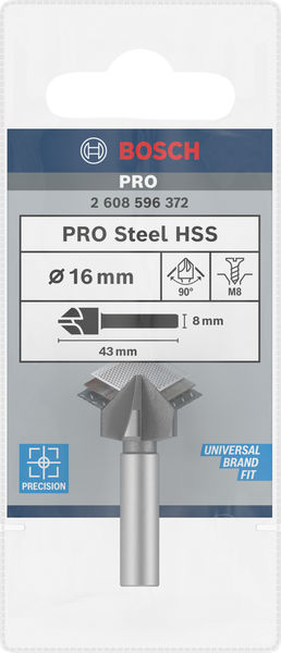 BOSCH PRO Steel HSS Kegelsenker, 16 x 43 mm, M8