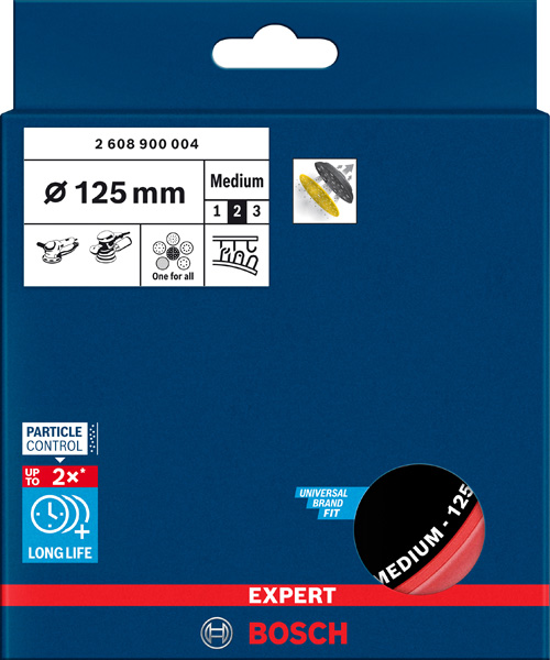 BOSCH EXPERT Mulitloch-Stützteller, 125mm, mittel, M8+5/16 BOSCH EXPERT Mulitloch-Stützteller, 125mm, mittel, M8+5/16