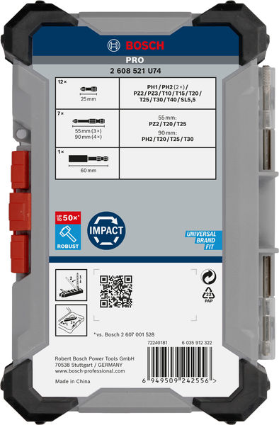 BOSCH PRO Impact Schrauberbit Set, 20-tlg.
