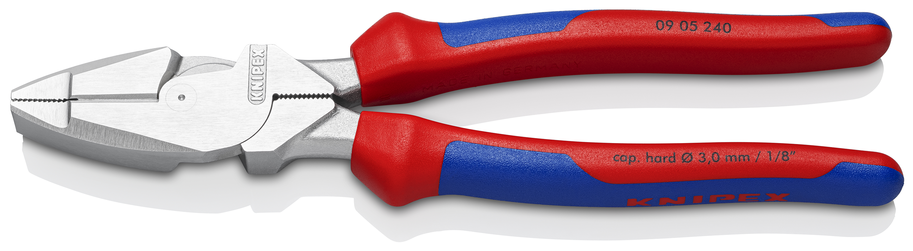 KNIPEX KNIPEX 09 05 240 Kraft-Kombizange "Lineman's Pliers" amerikanisches Modell 240 mm verchromt mit Mehrkomponenten-Hüllen KNIPEX KNIPEX 09 05 240 Kraft-Kombizange "Lineman's Pliers" amerikanisches Modell 240 mm verchromt mit Mehrkomponenten-Hüllen
